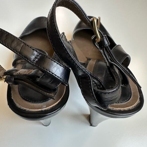 Marni Black Chunky Slingback Heels - Picture 10 of 16